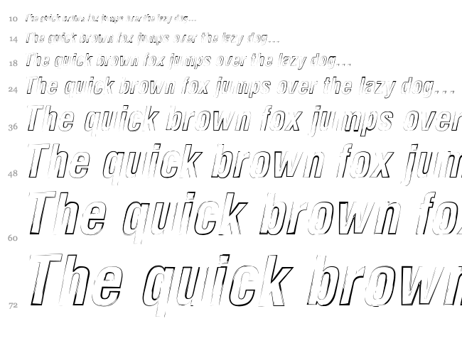 Newside FP font waterfall
